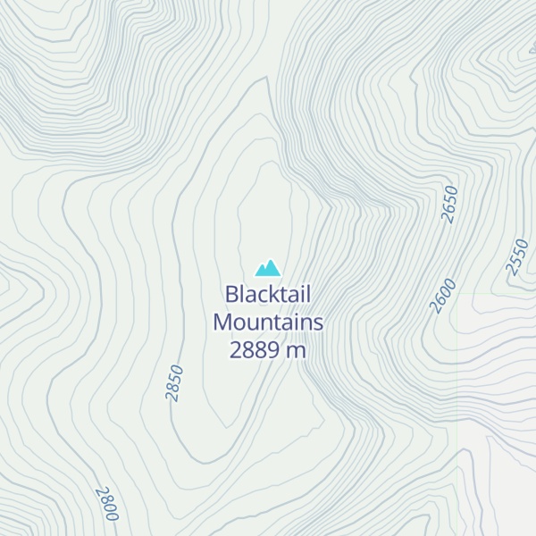 Map of Blacktail Mountains