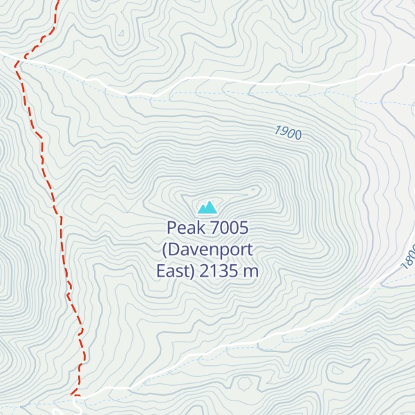 Map of Peak 7005 (Davenport East)