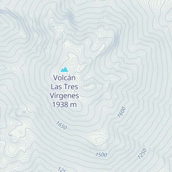Map of Tres Virgenes Volcanic Complex