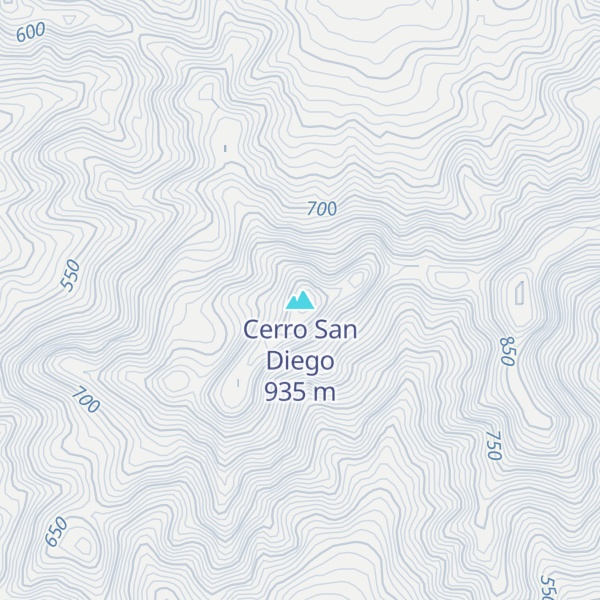 Map of Cerro San Diego