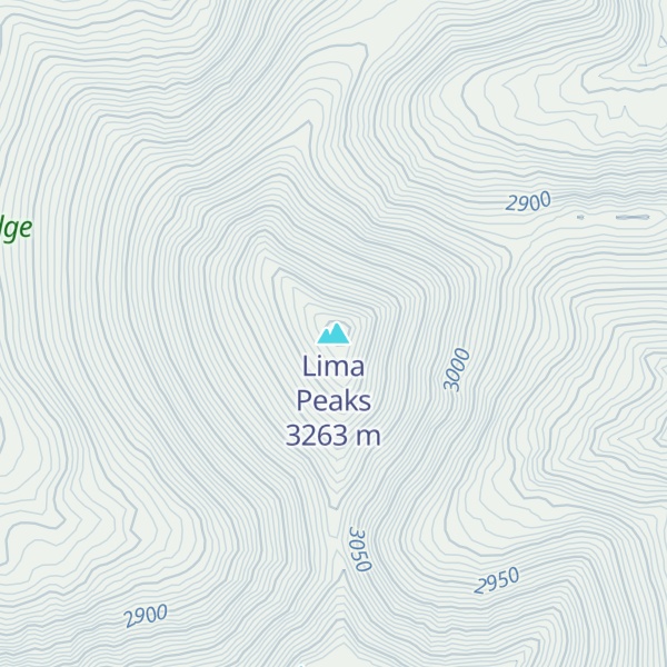 Map of Lima Peaks