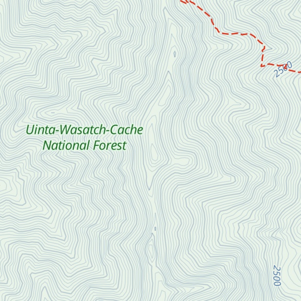 Map of Indian Hickman Canyon Peak