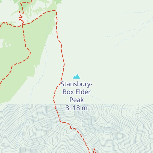 Map of Stansbury-Box Elder Peak