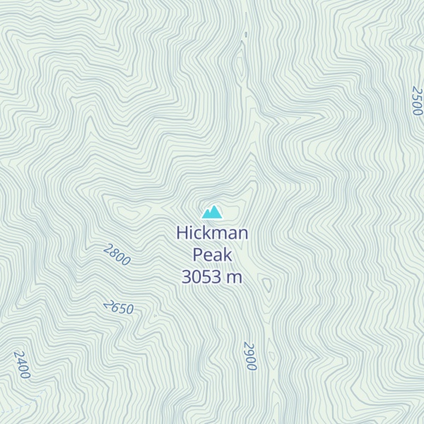 Map of Hickman Peak