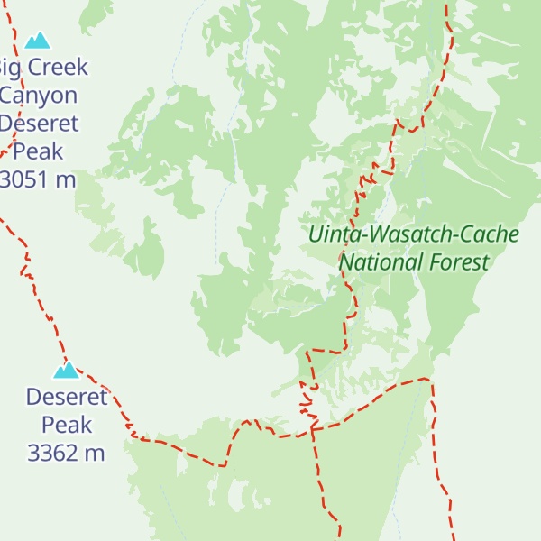 Map of Dry Lake/Mill Fork Point