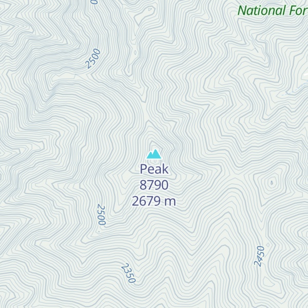Map of Peak 8790
