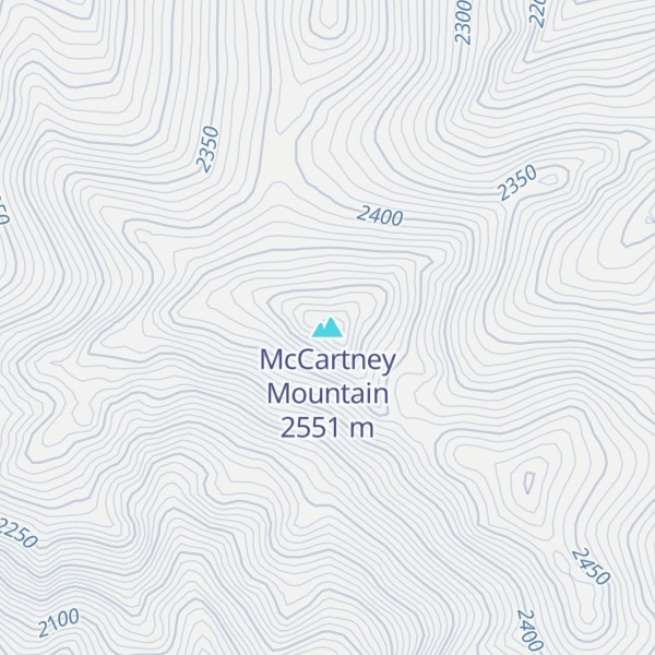 Map of McCartney Mountain