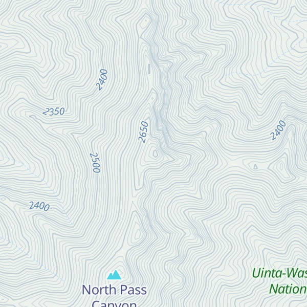 Map of Peak 8900 aka Davenport South