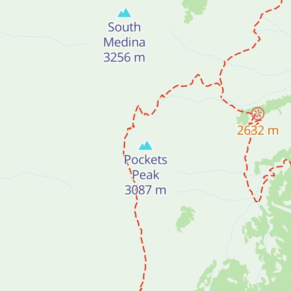 Map of Pockets Peak