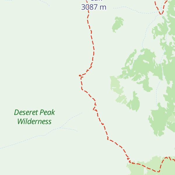 Map of North Deseret Peak