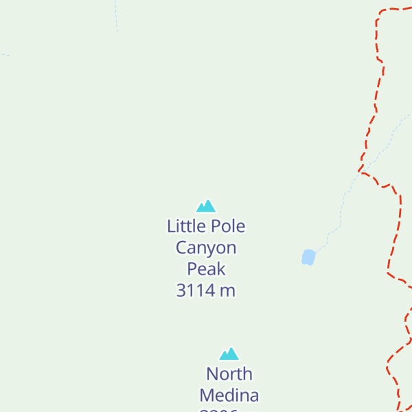 Map of Little Pole Canyon Peak