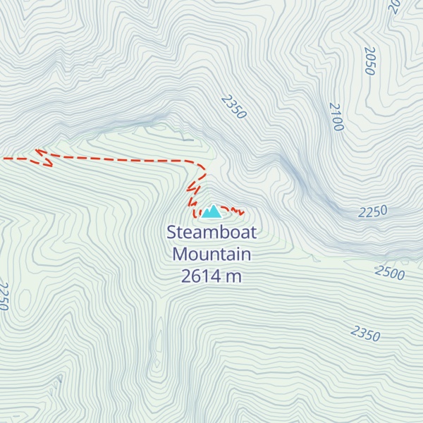 Map of Steamboat Mountain