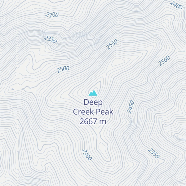 Map of Deep Creek Peak