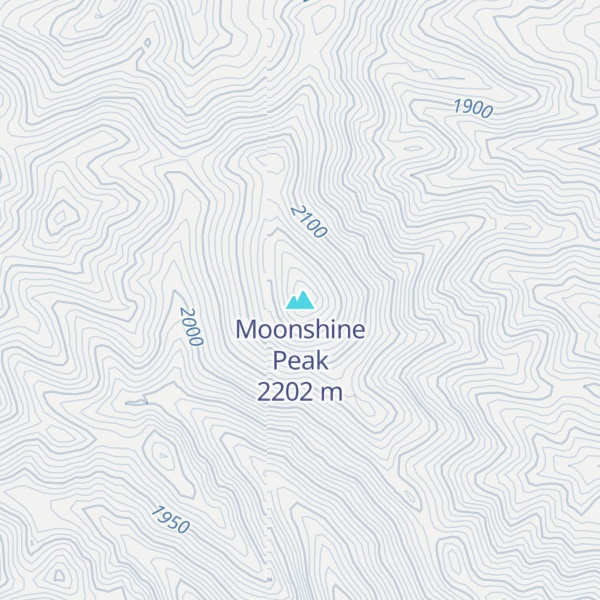 Map of Moonshine Peak