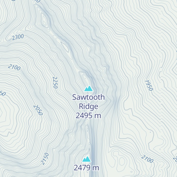 Map of Sawtooth Ridge