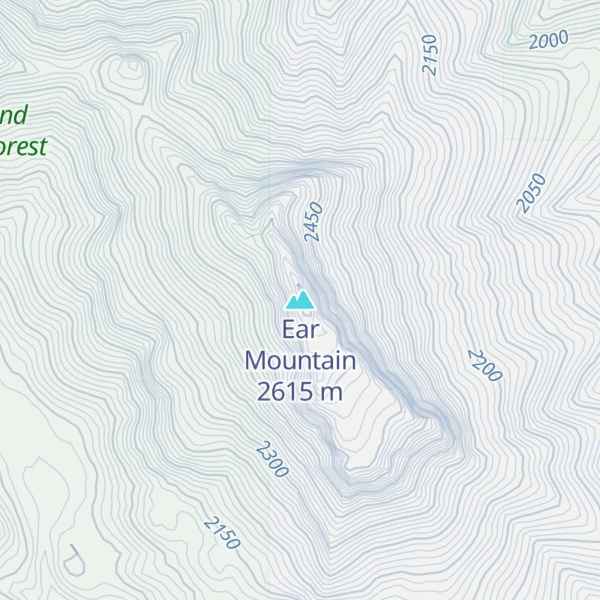 Map of Ear Mountain