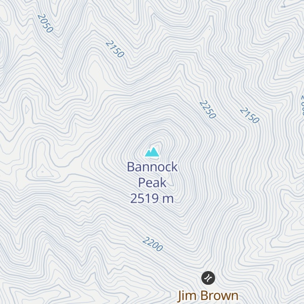Map of Bannock Peak