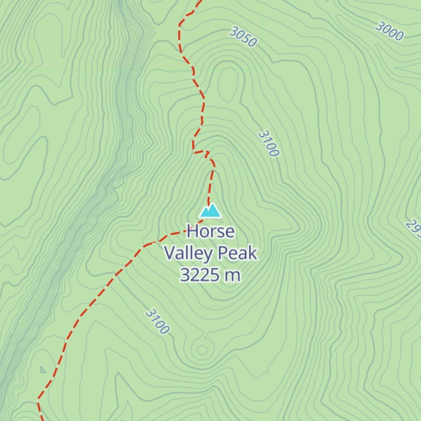 Map of Horse Valley Peak
