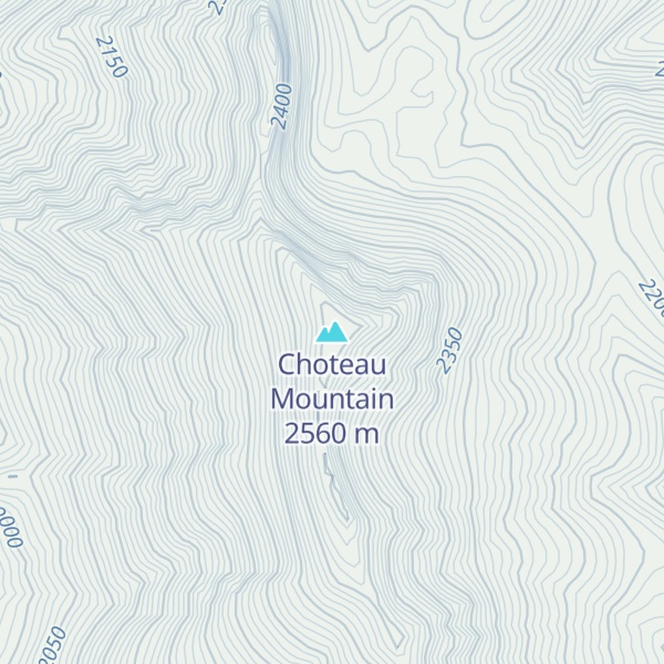 Map of Choteau Mountain