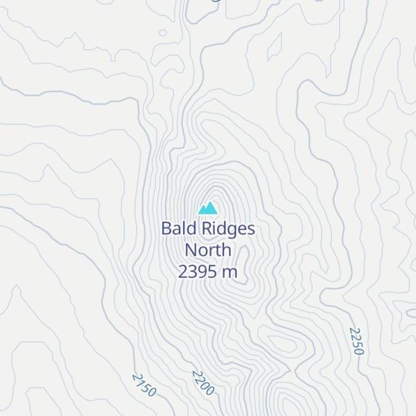 Map of Bald Ridges North