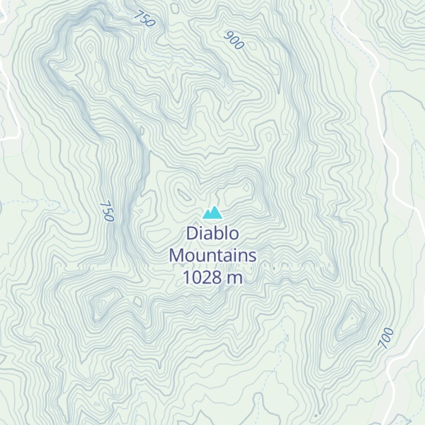 Map of Diablo Mountains