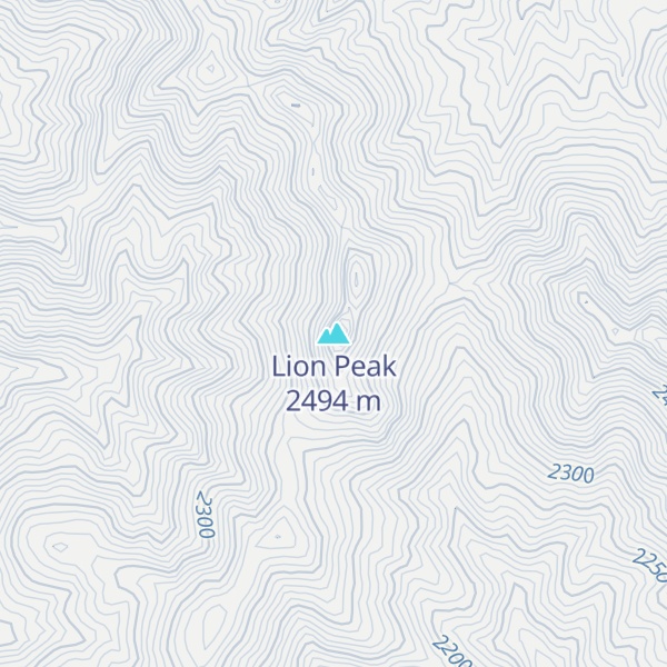 Map of Lion Peak