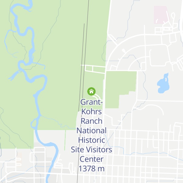 Map of Grant-Kohrs Ranch National Historic Site Visitors Center