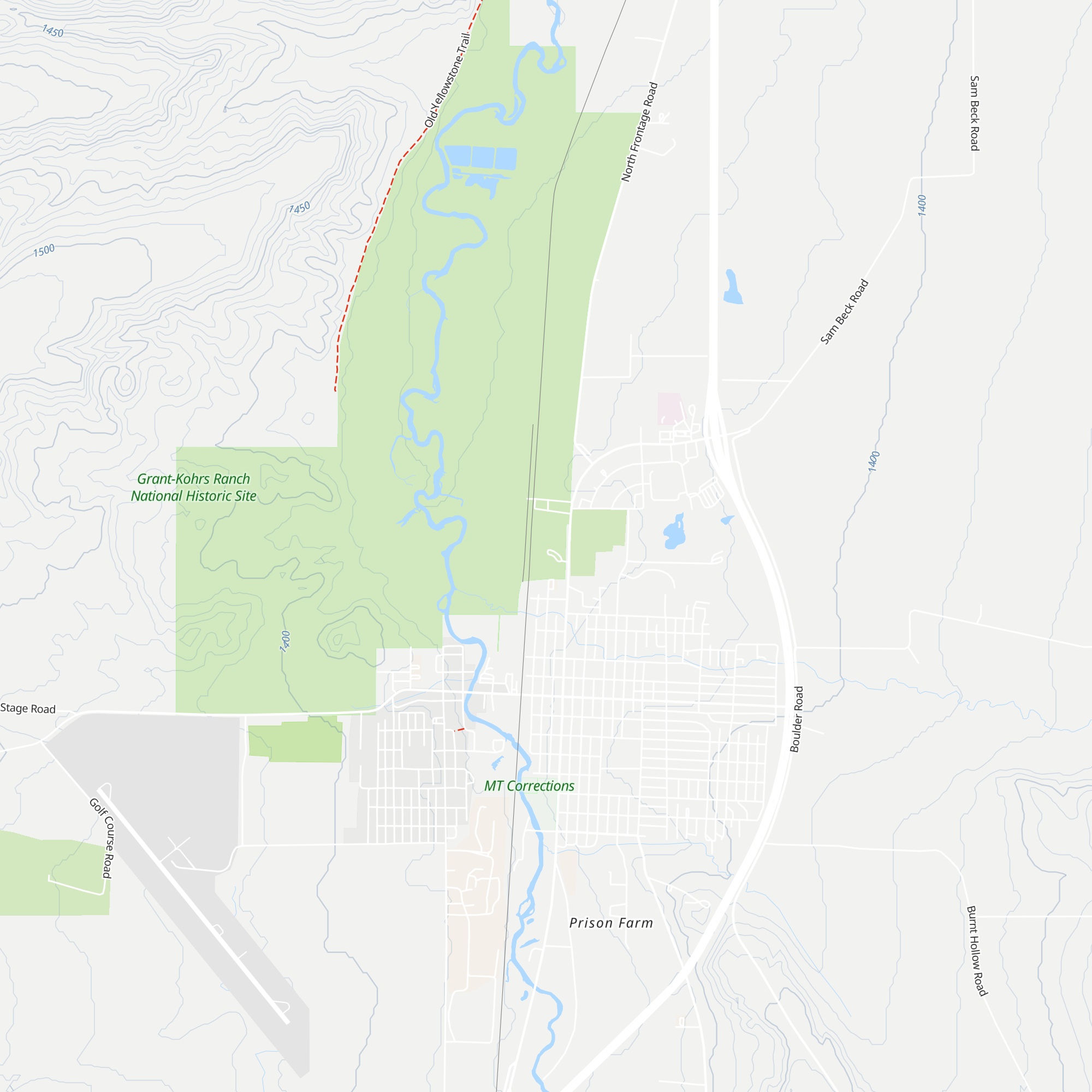 Grant-Kohrs Ranch National Historic Site Visitors Center map