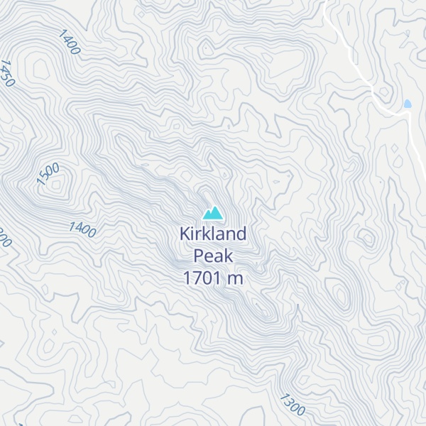 Map of Kirkland Peak