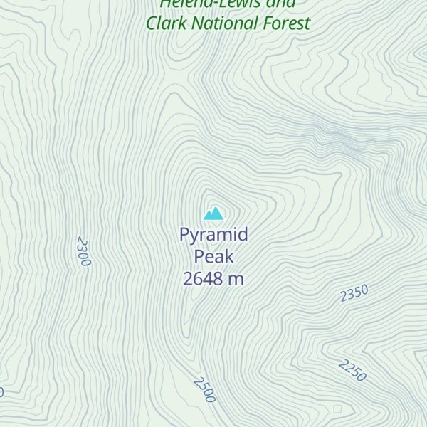 Map of Pyramid Peak