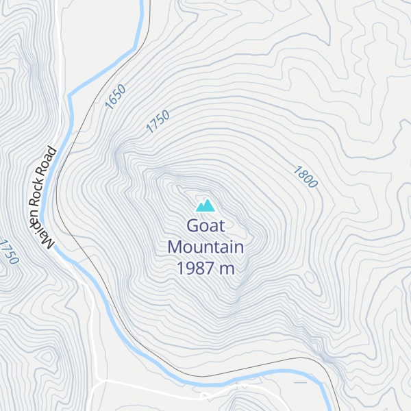 Map of Goat Mountain
