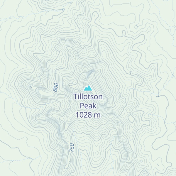 Map of Tillotson Peak
