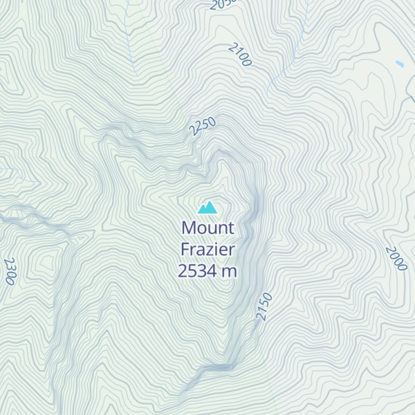 Map of Mount Frazier