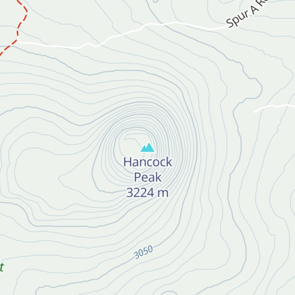 Map of Hancock Peak