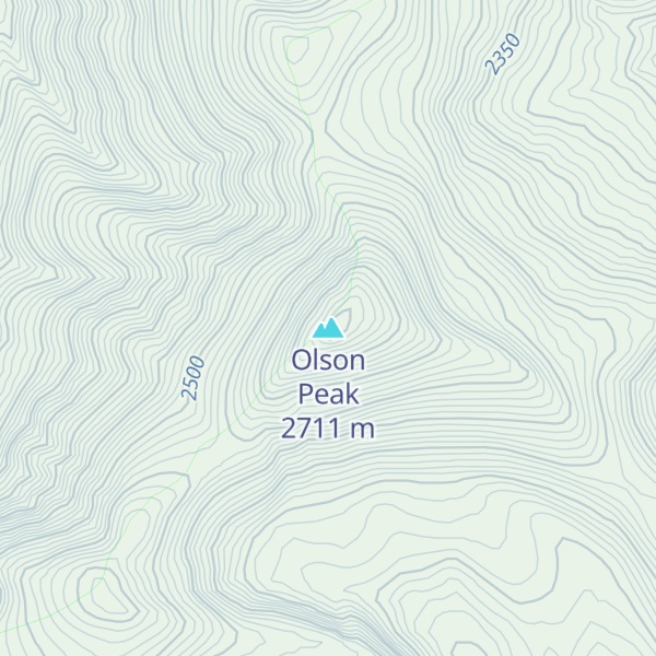 Map of Olson Peak