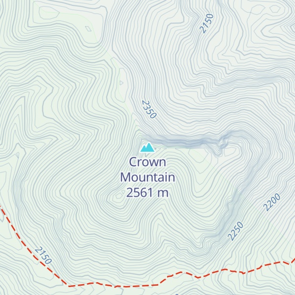Map of Crown Mountain