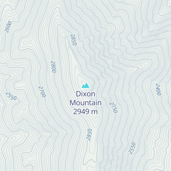 Map of Dixon Mountain