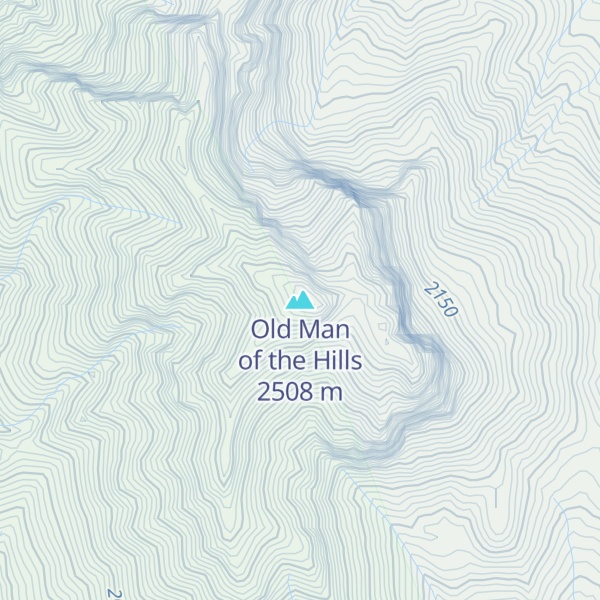 Map of Old Man of the Hills