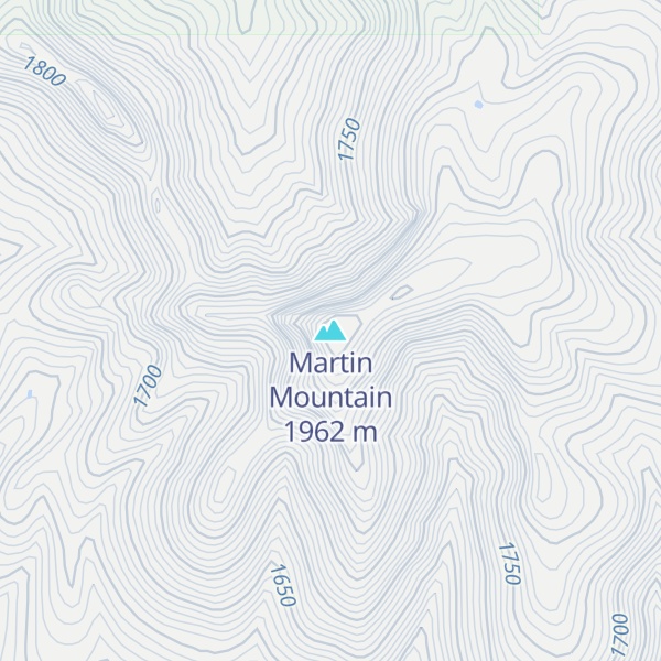 Map of Martin Mountain