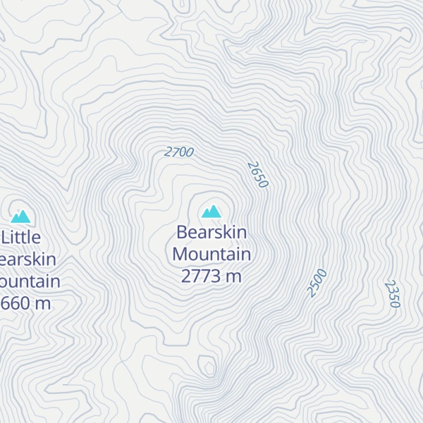 Map of Bearskin Mountain