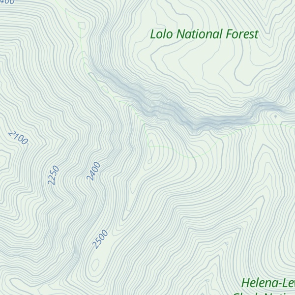 Map of Galusha Peak