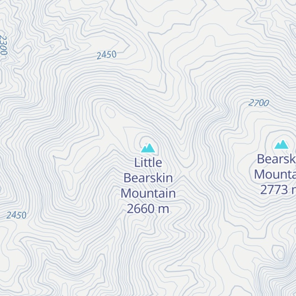 Map of Little Bearskin Mountain