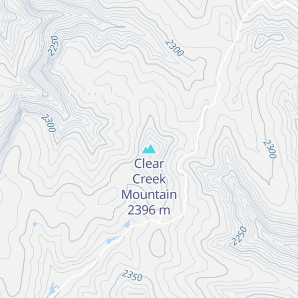 Map of Clear Creek Mountain