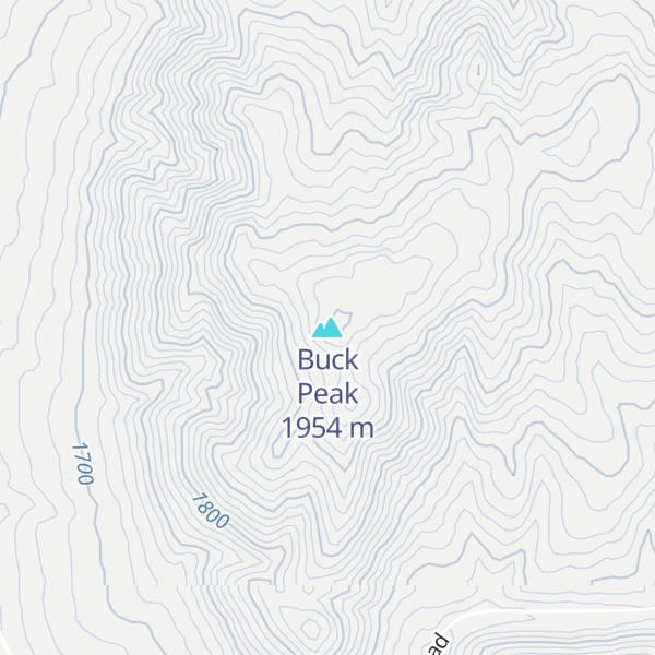 Map of Buck Peak