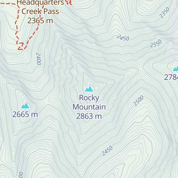Map of Rocky Mountain