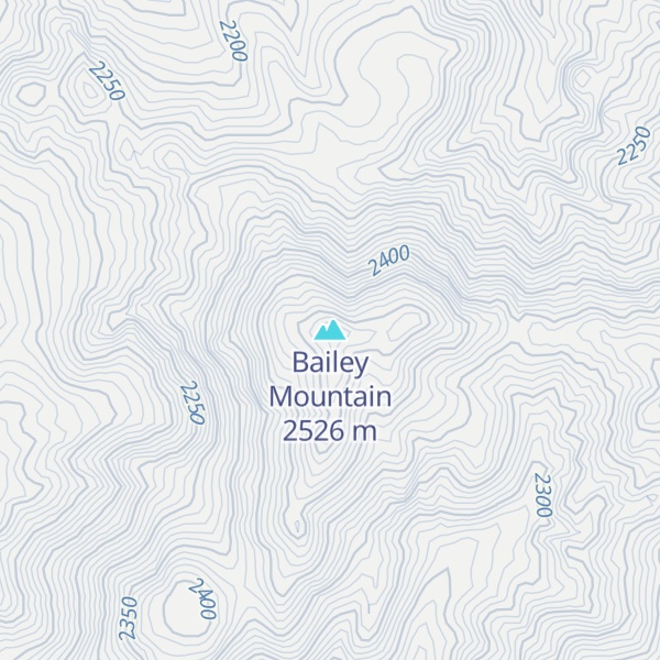 Map of Bailey Mountain