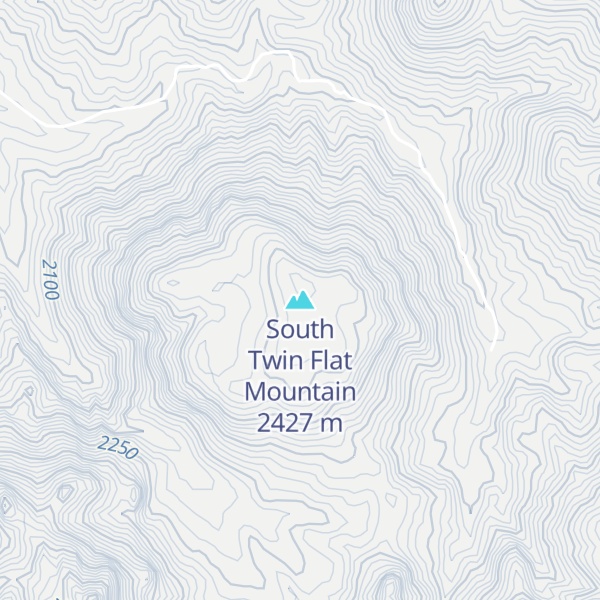 Map of South Twin Flat Mountain