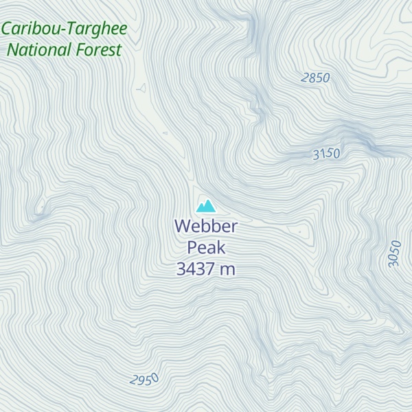 Map of Webber Peak