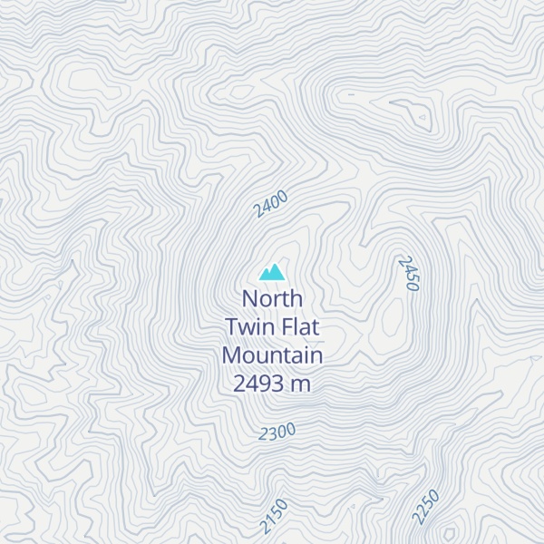 Map of North Twin Flat Mountain