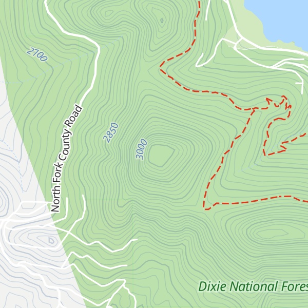 Map of Andy Nelson Peak